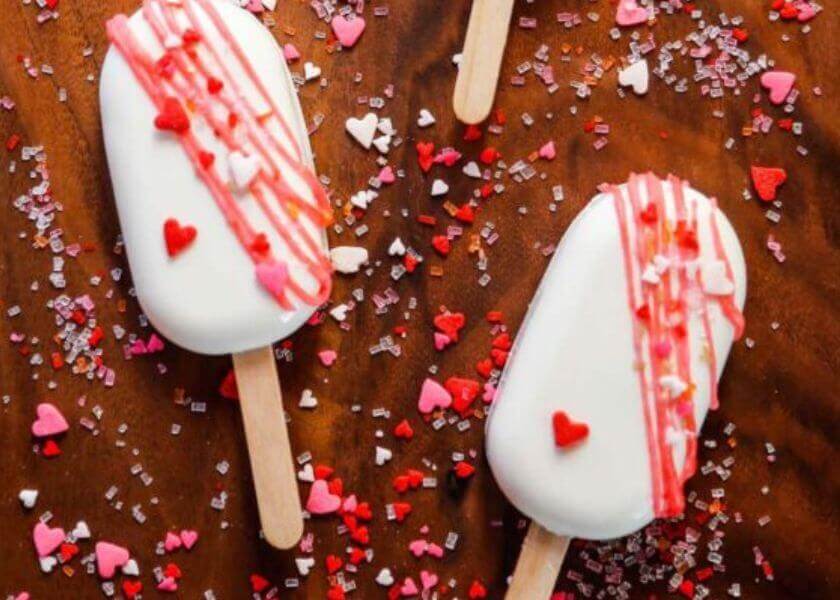 Gluten Free Cakesicles for Valentine